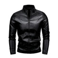 Chamarra de piel rockera para hombre Slim Fit estilo biker
