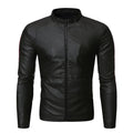 Chamarra de piel rockera para hombre estilo motociclista Slim Fit