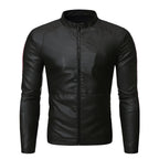 Chamarra de piel rockera para hombre estilo motociclista Slim Fit